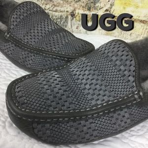 UGG Ascot Weave Suede/Wool/Leather Grey Sz 12